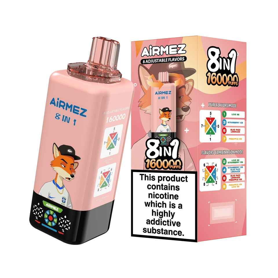 Airmez FOX 8 IN 1 160000 Puffs Vapsolo 80k Elfbar Ice King D3 Pro 4in1 Flavors Vozol Star 40k Alfakher Shisha Disposable Vape factory